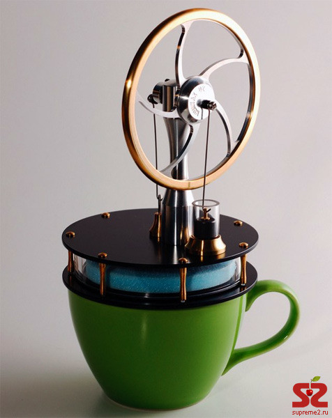 Двигатель стирлинга для чайной чашки